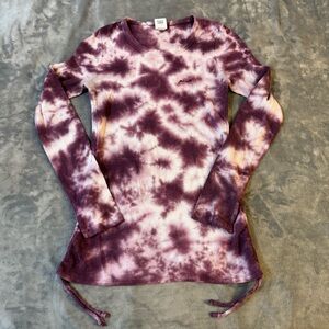 PINK Victoria's Secret Marbled Ribbed Top in Purple and White

#1347